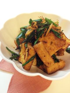 にらと厚揚げの炒め物-レシピのメイン写真
