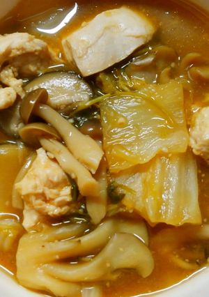 きのこと白菜 鶏むね肉の味噌ケチャ煮込み-レシピのメイン写真