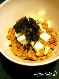 角切りクリームチーズと山芋の納豆♪-レシピのメイン写真