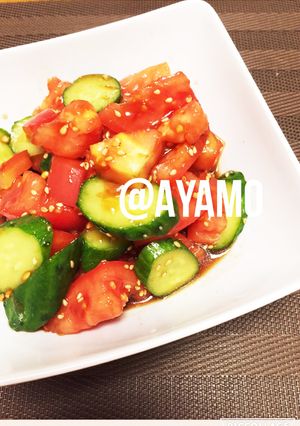 トマトとキュウリの中華ドレッシング和え-レシピのメイン写真