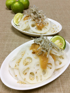 すだちの香り爽やかに♪蓮根の酢みそあえ-レシピのメイン写真