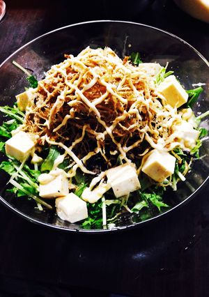水菜とひじきとごぼうと豆腐のサラダ-レシピのメイン写真