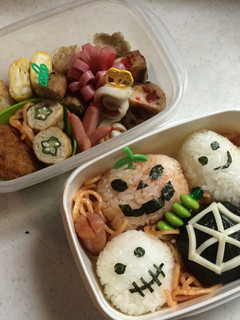 中学生お弁当ハロウィン(28.10.6)-レシピのメイン写真