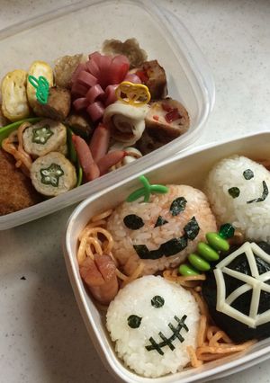 中学生お弁当ハロウィン(28.10.6)-レシピのメイン写真