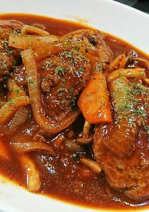 デミ缶なし！簡単煮込みハンバーグ-レシピのメイン写真