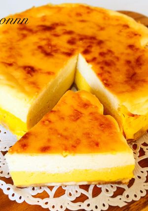 かぼちゃとサツマイモの2層チーズケーキ-レシピのメイン写真