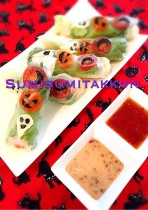 ハロウィンに☆ポテサラ生春巻き♪-レシピのメイン写真