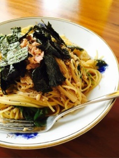 大根の葉パスタペペロンチーノ風-レシピのメイン写真