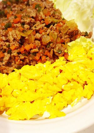 野菜たっぷり豚そぼろ＆卵そぼろ☆-レシピのメイン写真