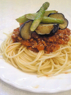 揚げナスのミートソーススパゲティ-レシピのメイン写真