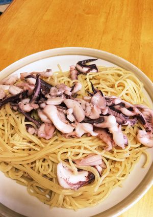 源たれ塩味だけイカゲソのペペロンチーノ風-レシピのメイン写真