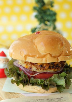 ひよこまめ入りパテのヘルシーハンバーガー-レシピのメイン写真
