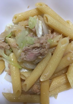 ツナとキャベツのペンネパスタ-レシピのメイン写真