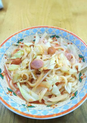 たまには変化球！トマトクリームうどん-レシピのメイン写真