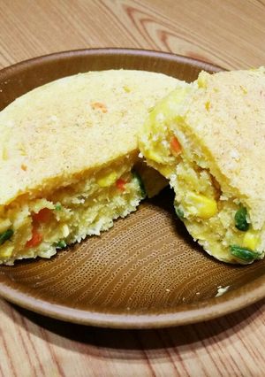 炊飯器でずぼらパンケーキ？ケークサレ？-レシピのメイン写真