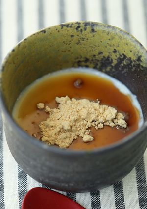 お豆腐のなめらかムース❁黒みつきな粉で-レシピのメイン写真