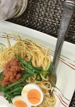明太子・柚子こしょう味バリラDeパスタ-レシピのメイン写真