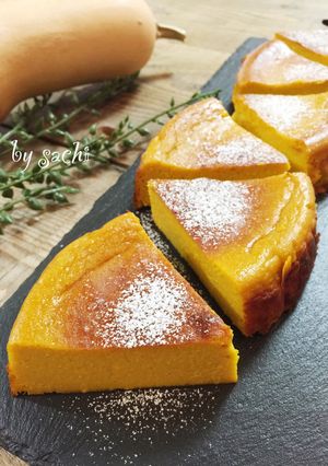 ハロウィンにも！かぼちゃのチーズケーキ-レシピのメイン写真