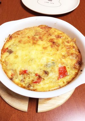 我が家のごはん 土台無しキッシュ-レシピのメイン写真