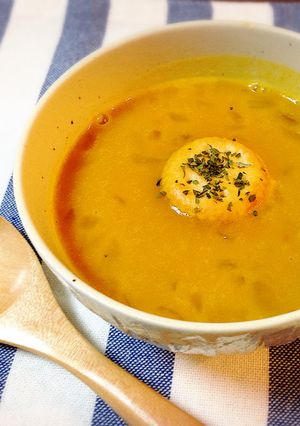 ミキサーなし♪牛乳で濃厚かぼちゃスープ-レシピのメイン写真