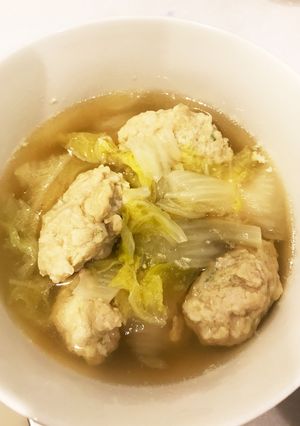 簡単〜白菜と鶏団子のスープ-レシピのメイン写真