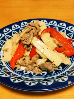 マコモダケと牛バラ肉のあっさり炒め-レシピのメイン写真