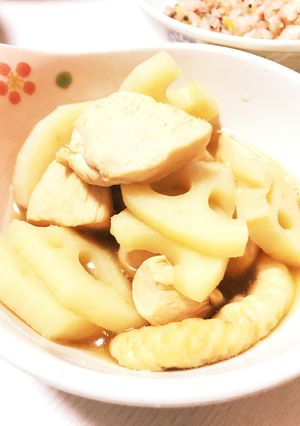 簡単さっぱり♪鶏肉とレンコンのポン酢煮-レシピのメイン写真
