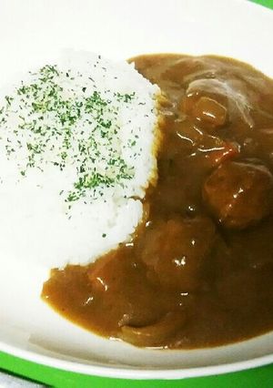 合挽き肉で手軽に☆ミートボールカレー♪-レシピのメイン写真