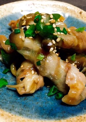 レンチン簡単！ピーマンとしめじの豚肉巻き-レシピのメイン写真