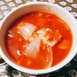 押し麦と根菜のトマトスープ