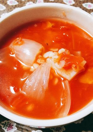 押し麦と根菜のトマトスープ-レシピのメイン写真