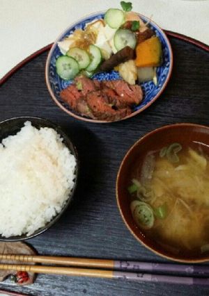 肉豆腐野菜定食（血管ダイエット食927）-レシピのメイン写真