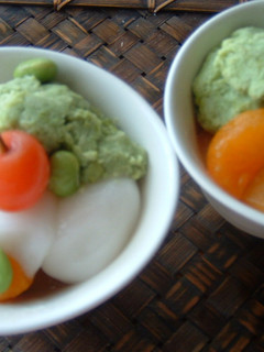 ◇◆◇白玉入りみつ豆・枝豆餡のせ◇◆◇-レシピのメイン写真