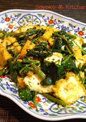 筒菜と厚揚げの炒め物-レシピのメイン写真