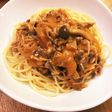 牛肉とキノコのラグーソーススパゲティ