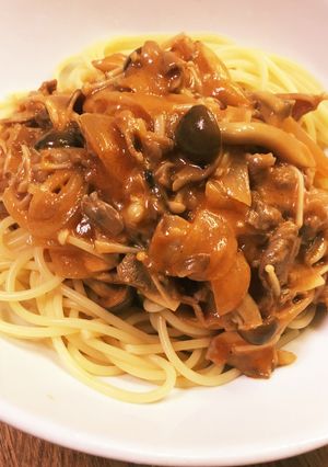 牛肉とキノコのラグーソーススパゲティ-レシピのメイン写真