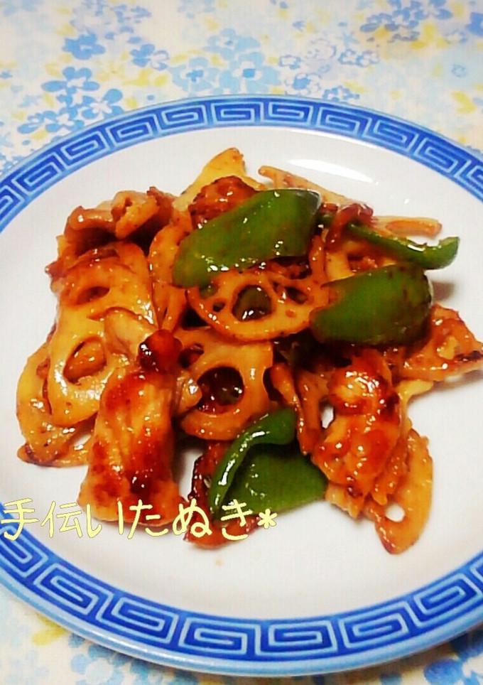 レンコンと豚肉の中華風炒め-レシピのメイン写真