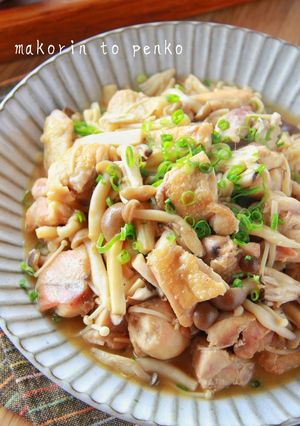 鶏もも肉と山盛りきのこのバタポン炒め-レシピのメイン写真