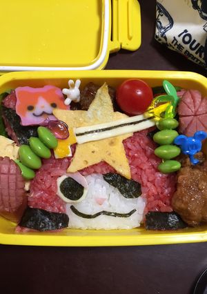 妖怪ウォッチ キャラ弁 ﾗｽﾄ武士ニャン-レシピのメイン写真