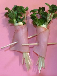 お弁当② ハムとカイワレ-レシピのメイン写真