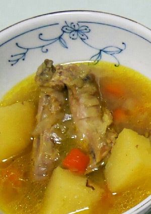 鳥ガラ！カレー風味スープ☆ルクルーゼ鍋-レシピのメイン写真