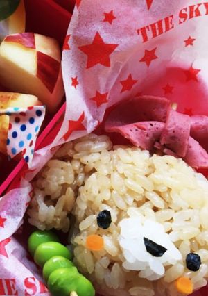 キャラ弁♡リボン付きわんちゃん♡-レシピのメイン写真