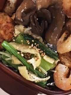 【お弁当】小松菜と油揚げのサッと炒め-レシピのメイン写真