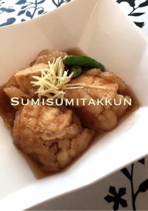 鱈でクルクル揚げ出し豆腐☆-レシピのメイン写真