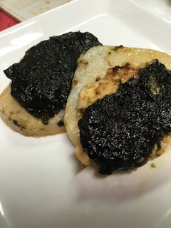 鶏ミンチのれんこんバーグ with 海苔-レシピのメイン写真