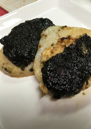 鶏ミンチのれんこんバーグ　with　海苔-レシピのメイン写真