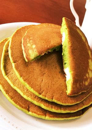 栄養満点小松菜クリームチーズのパンケーキ-レシピのメイン写真
