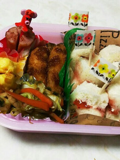 #幼稚園遠足くるくるサンドイッチ弁当#-レシピのメイン写真