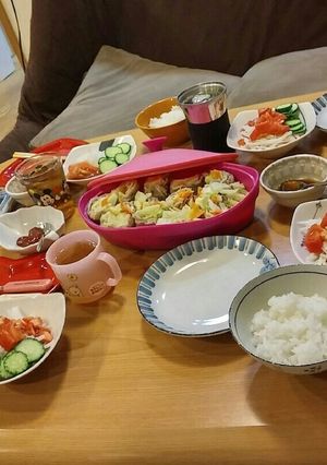☺友達宅で有る物で夕飯cooking☺♥-レシピのメイン写真