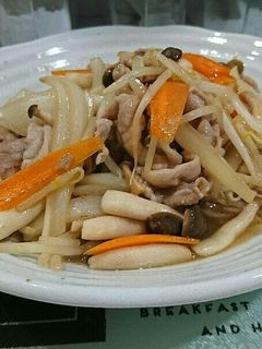 ごはんがススム!豚肉のゆず胡椒ポン酢炒め-レシピのメイン写真